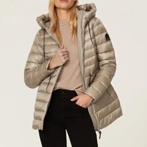 Mackage Champagne Colored Ivy Feather and Duck Down Puffer Jacket • Size L